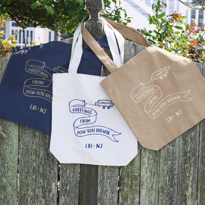 Greetings from LBI Canvas Tote