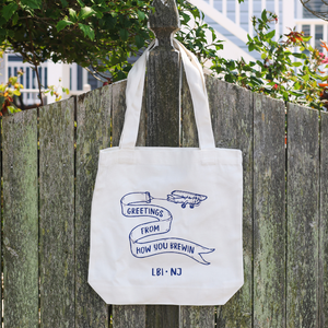 Greetings from LBI Canvas Tote