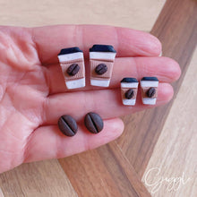 Load image into Gallery viewer, Coffee Clay Earrings