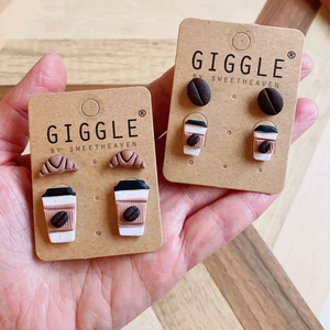 Coffee Stud Earrings