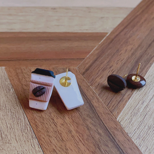 Coffee Stud Earrings